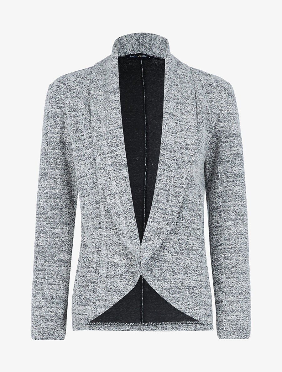 Veste effet texturé - Gris clair - 1