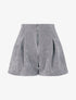 Short taille haute en velours côtelée - Gris clair - 1