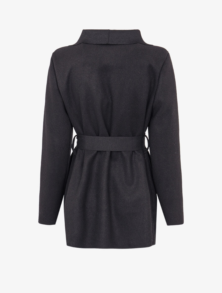 Manteau fin en feutre - Noir - 2