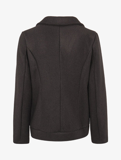 Veste en feutre à boutonnières - Noir - 2