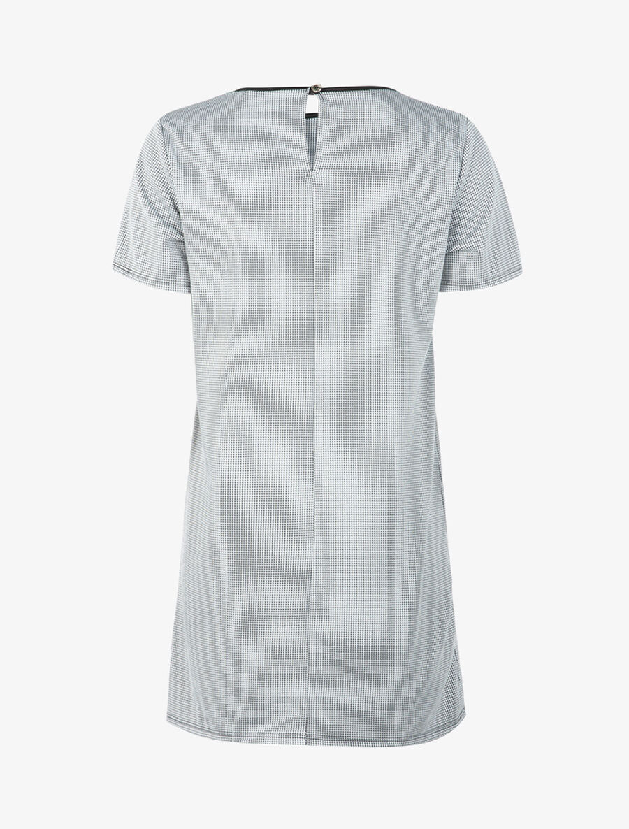 Robe manches courtes à imprimés - Noir/blanc - 2