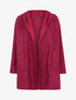 Manteau ouvert effet laine bouclette - Bordeaux - 1