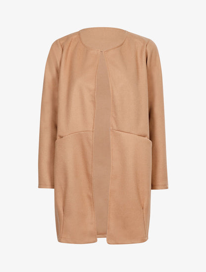 Manteau léger en feutre - Camel - 1