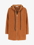 Manteau à capuche coupe droite - Rouille - 1
