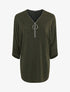 Top dolman pailleté à encolure zippée - Or - 1