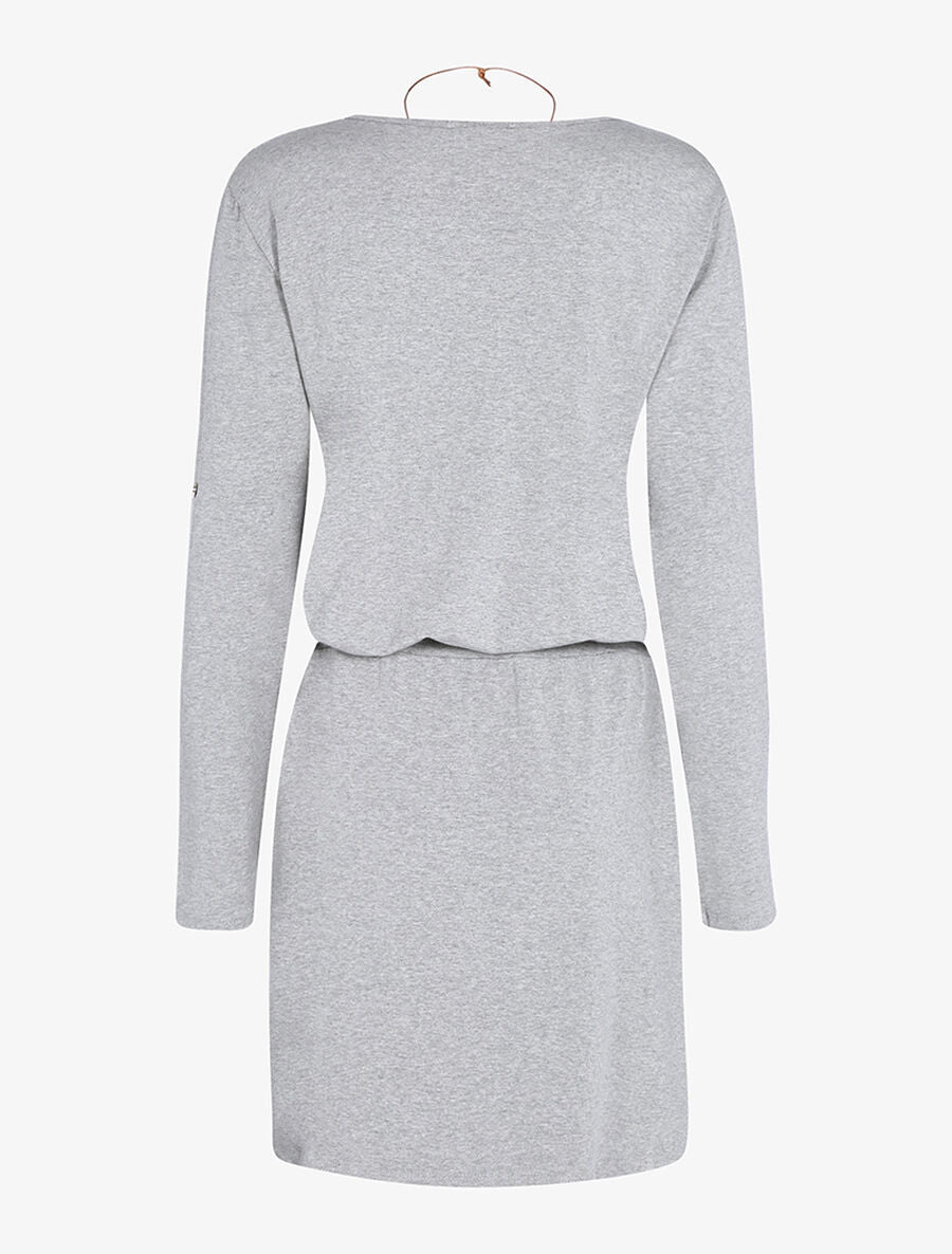 Robe casual à sautoir - Gris clair - 2