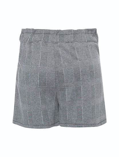Short imprimée carreaux - Gris - 2