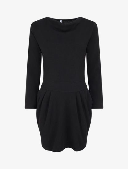 Robe unie bas bouffant - Noir - 1