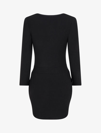 Robe unie bas bouffant - Noir - 2