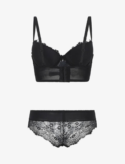 Ensemble lingerie en dentelle - Noir - 2