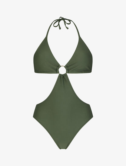 Trikini uni à anneau - Kaki - 3