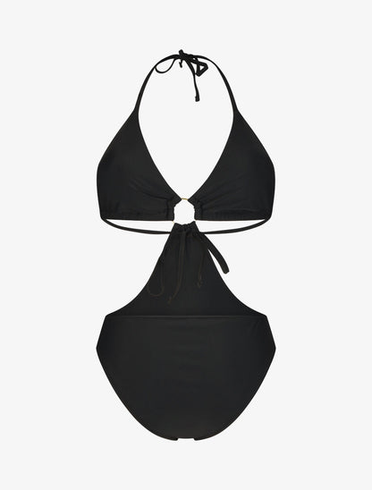 Trikini uni à anneau - Noir - 2
