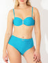 Bikini irisé taille haute - Turquoise - 1