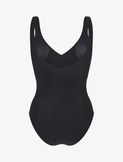 Maillot de bain 1 pièce uni - Noir - 2
