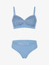 Ensemble lingerie en dentelle sans couture - Bleu - 1