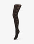 Collants en voile à motif mosaïques - Noir - 3