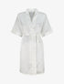 Kimono satiné manches courtes - Blanc - 4