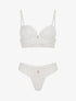 Ensemble soutien-gorge et tanga à bijoux lauriers strassés - Blanc - 3