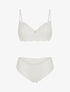 Ensemble soutien-gorge et culotte à bijoux arbre strassé - Blanc - 1