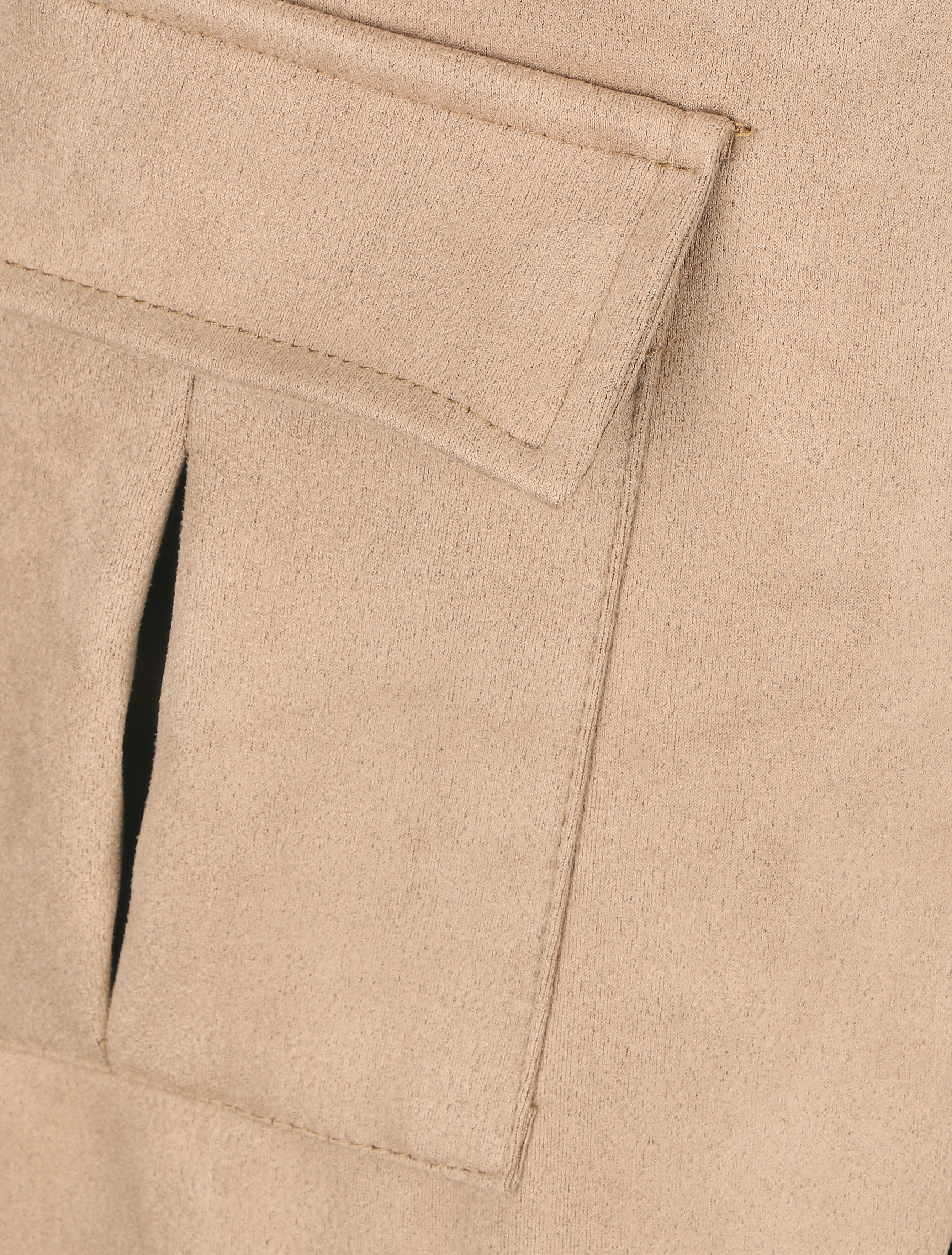 Jupe short en suédine - Camel - 3